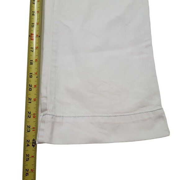 Tommy Hilfiger Jeans Womens 10 White Y2K Crop Straight Stretch Mid Rise Logo - Picture 6 of 15